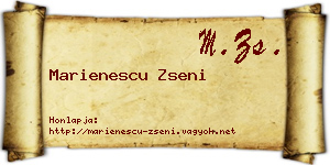 Marienescu Zseni névjegykártya